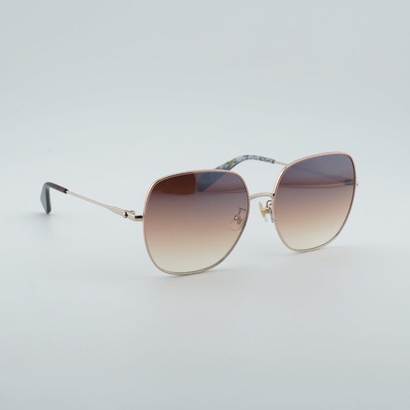 Kate Spade CHARLI/F/S 0AU2 NQ Sunglasses Red Gold Square Frame, Brown Lenses